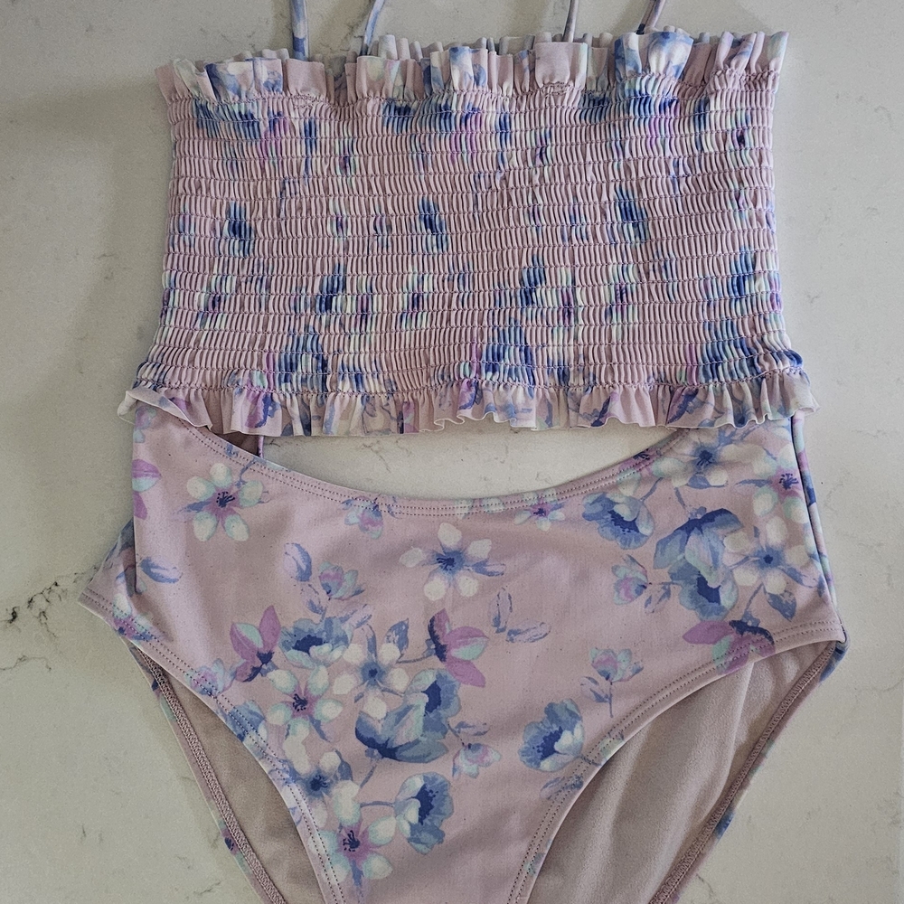 Floral Kids Swim One Piece